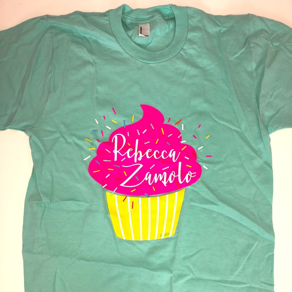 ZamFam Teal with Pink Cupcake T-Shirt